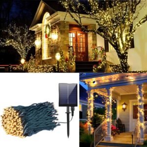 Rollo LED solar de 50m cable verde (cod: 0680)
