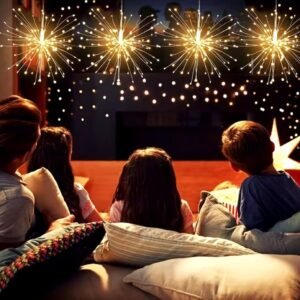 Cortina estrellas colgantes luz cálida (cod: 818)