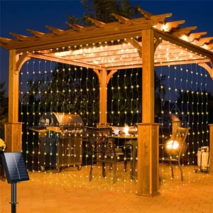 Cortina 3x3m solar luz cálida (cod: 758)