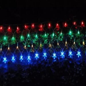 Cortina cascada malla de 4m luz multicolor (cod: 1144)